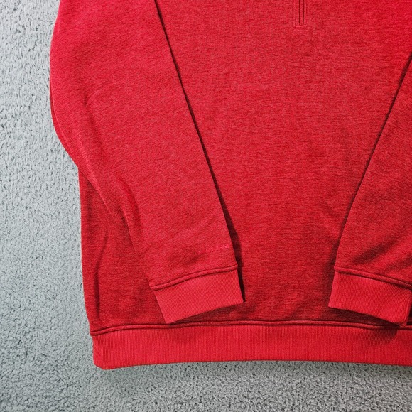 Under Armour‎ Sweater Men 3XL 1/4 Zip Long Sleeve Fleece Lined Orange Brick - Picture 2 of 15